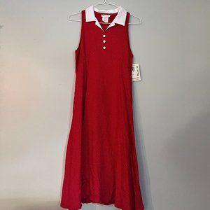 Vintage Bonnie Jean Red Polka Dot Summer Dress w/ Tags